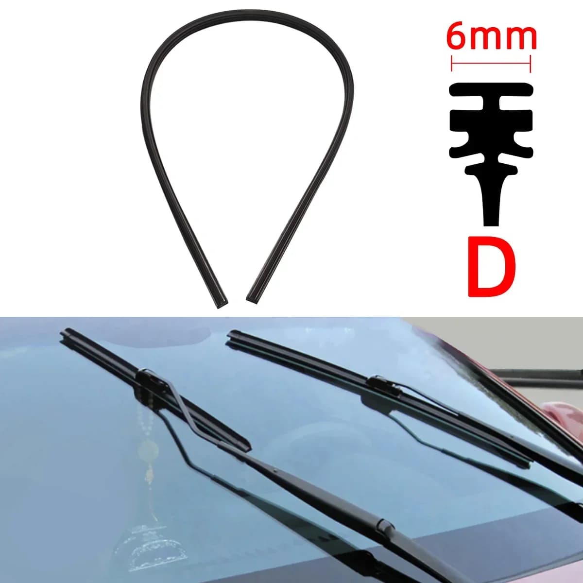 Universal Windshield Wiper Blade Refill Strips
