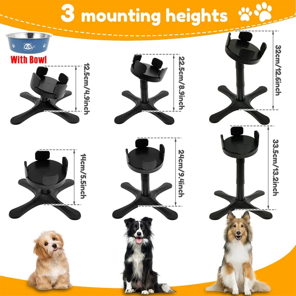 Adjustable Elevated Dog Bowl Stand