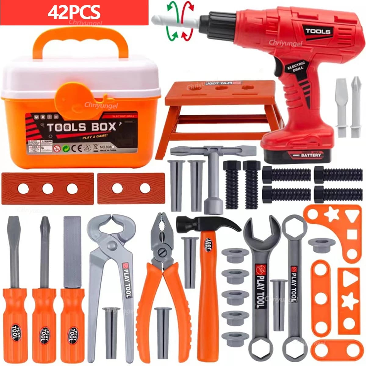 Kids Pretend Play Tool Set