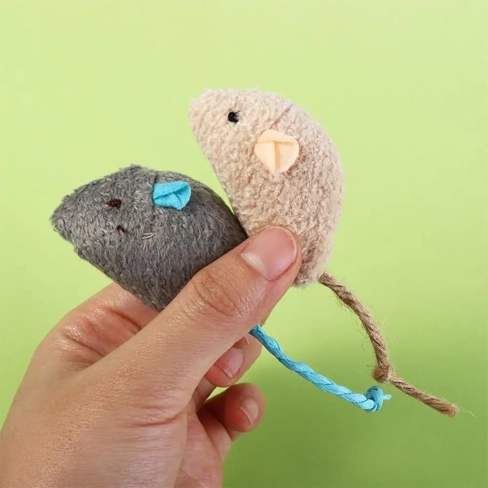 cat suppliesPortable Random Color Interactive  Soft Cats Training  Simulated Mouse Fake Mice Catnip
