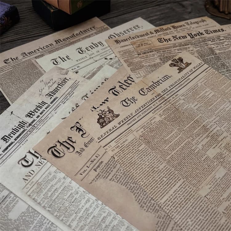 Vintage Newspaper Print Paper Pack