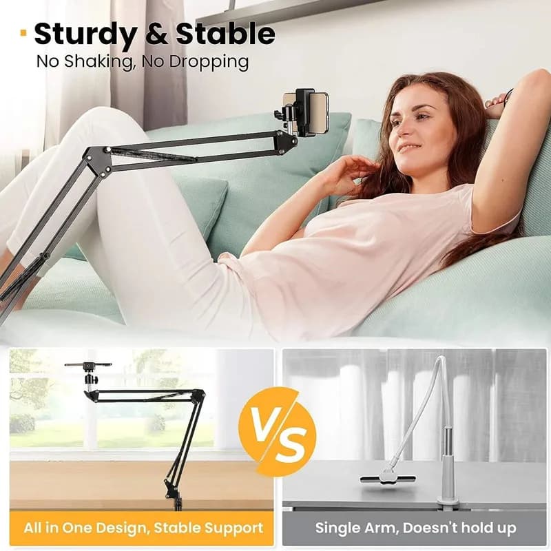 Flexible Arm Phone Tripod with Clamp