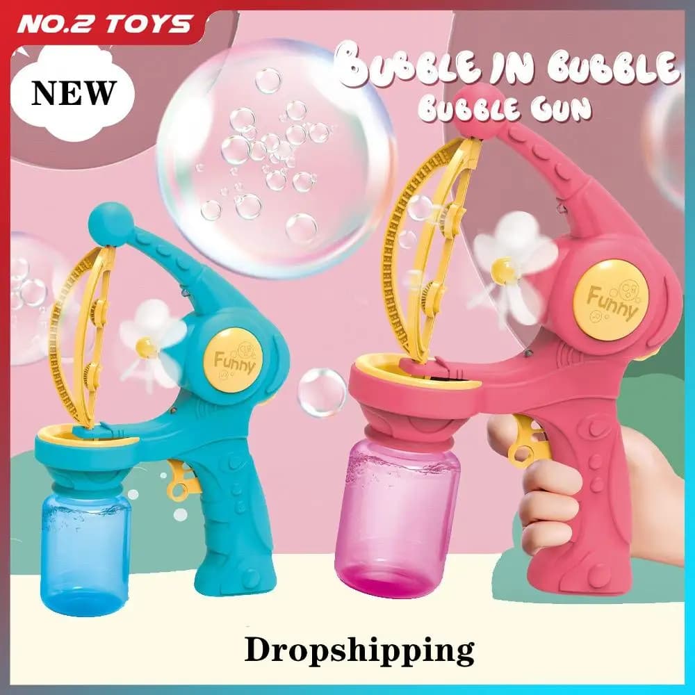 Automatic Bubble Gun with Soap Solution