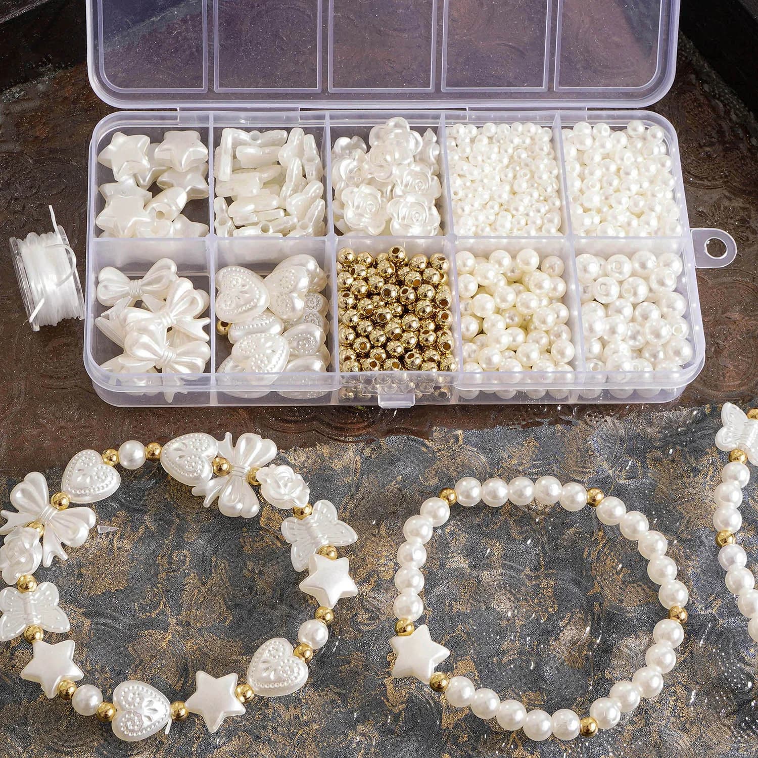 Faux Pearl Beading Kit, 800 Pieces