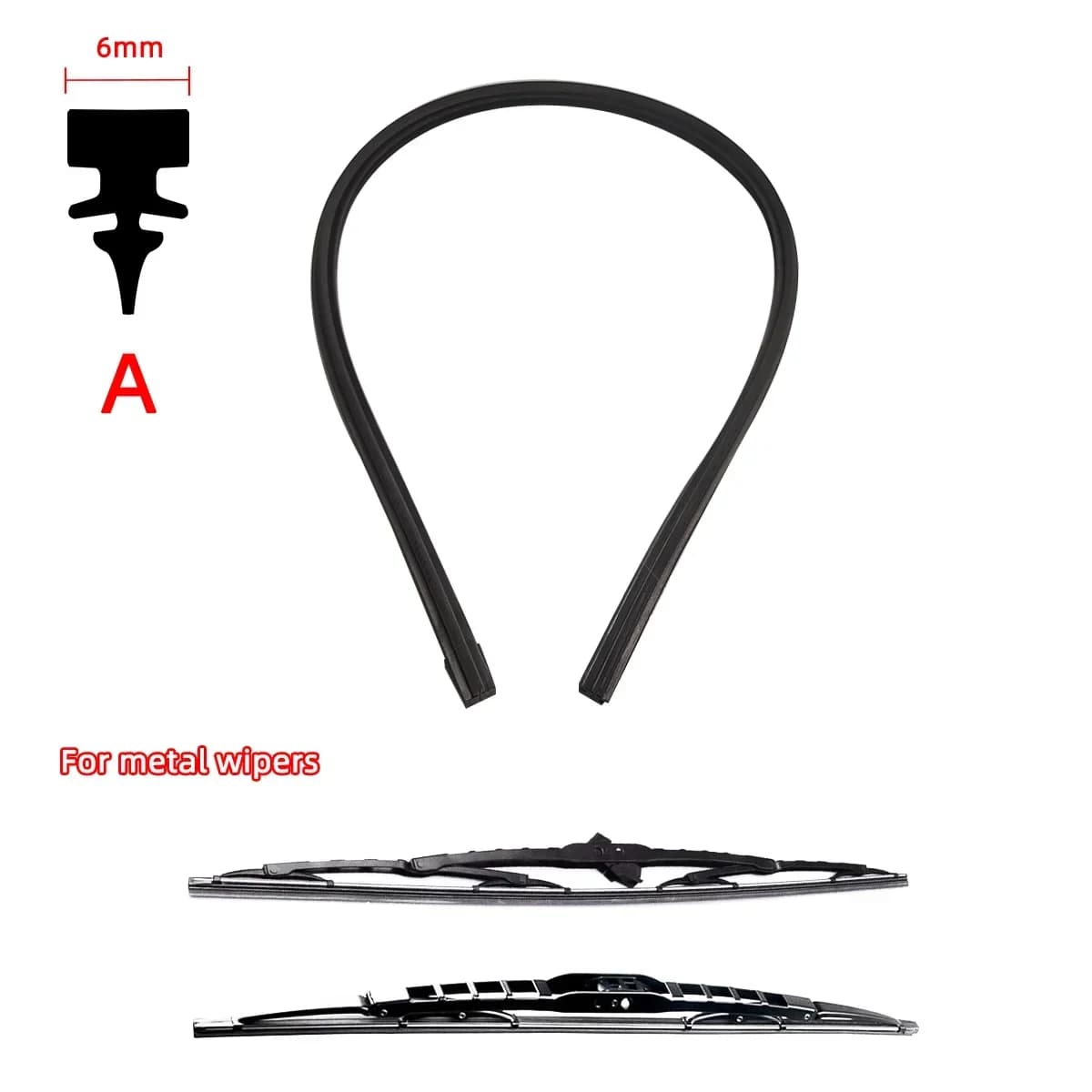 Universal Windshield Wiper Blade Refill Strips