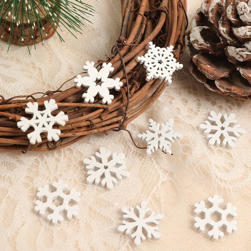 Wooden Snowflake Ornaments for Christmas