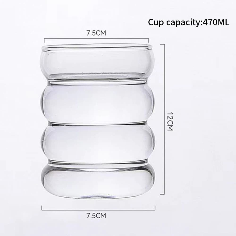 Glass Cups Set with Straws and Cleaning Brushes