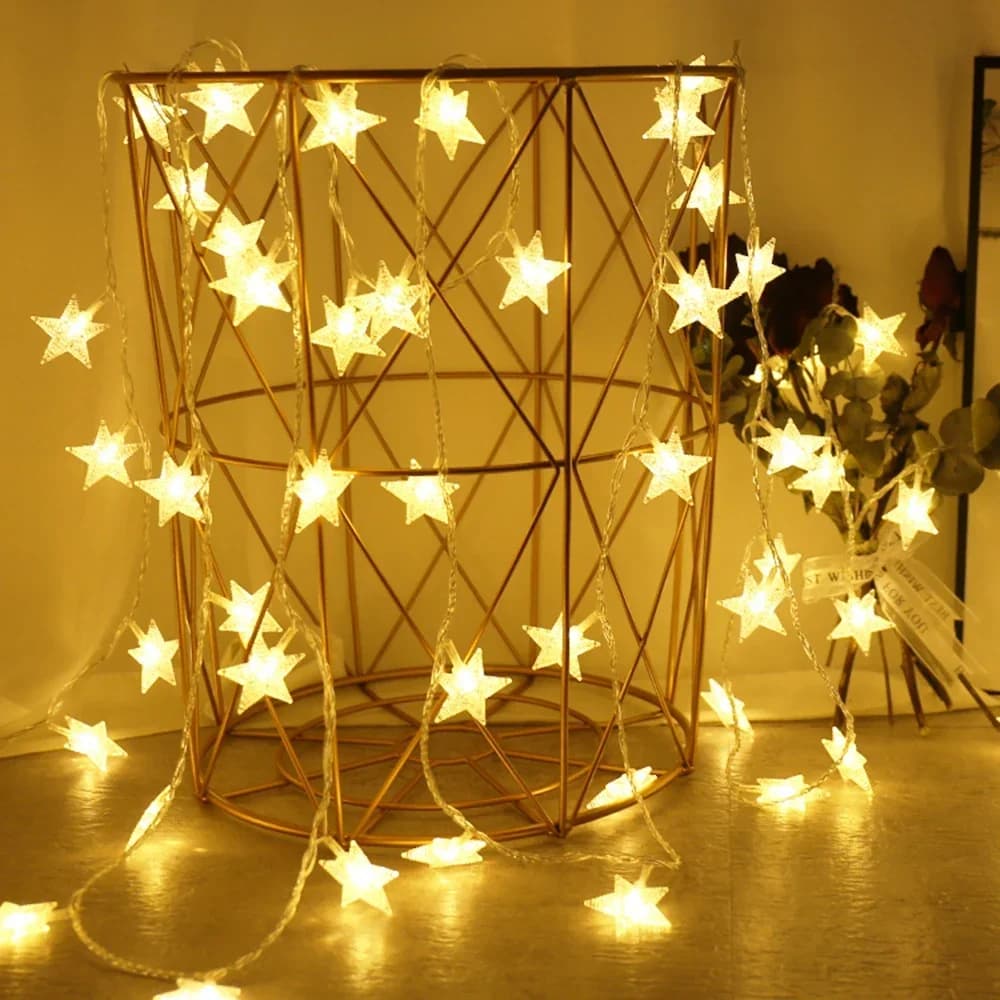 LED Star String Lights Battery Powered