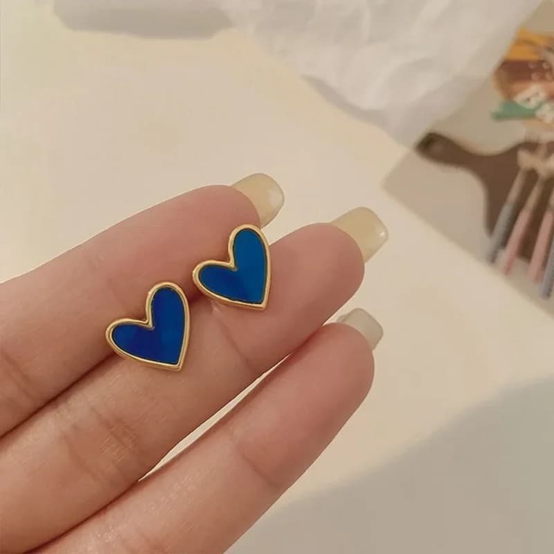 Heart Pearl Drop Earrings
