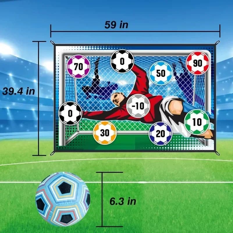 Soccer Game Mat Set With Sticky Ball