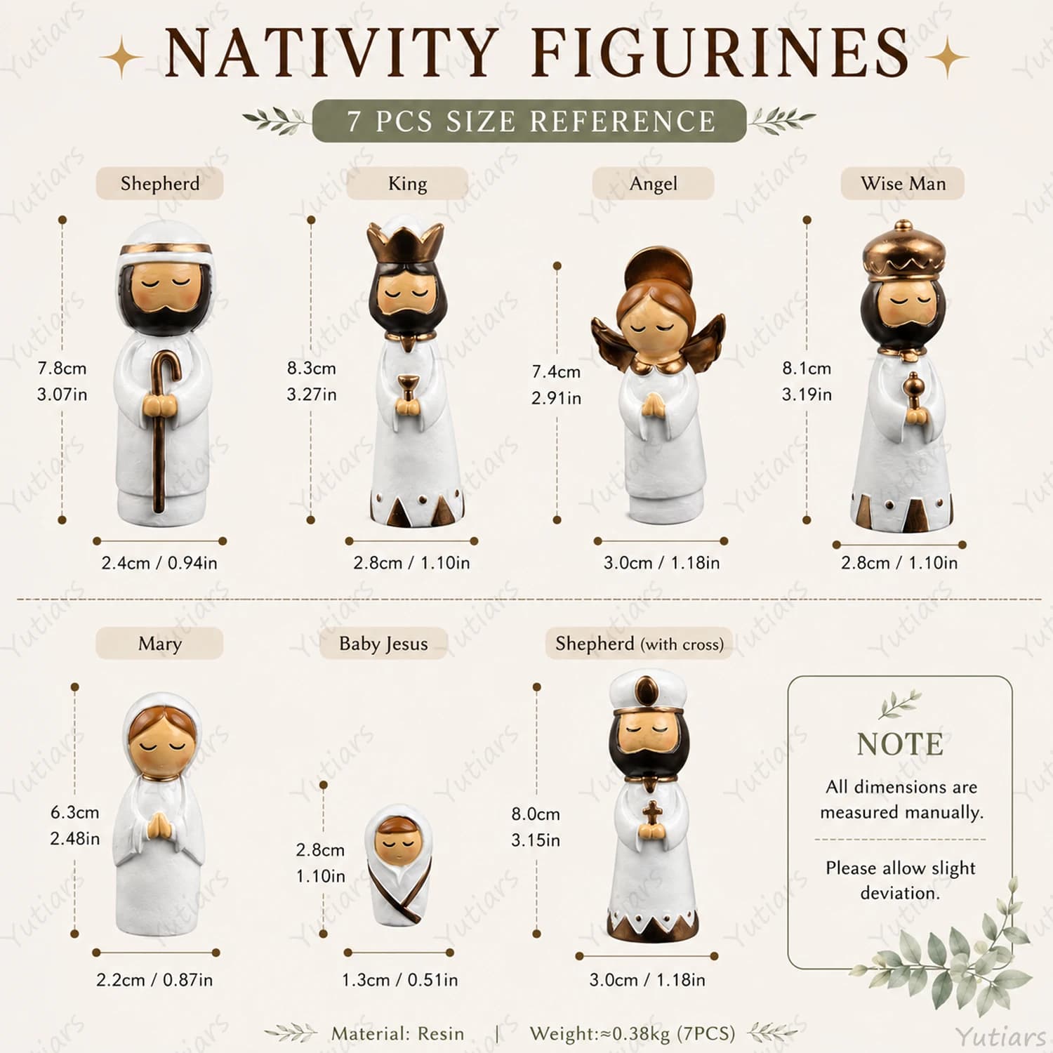 Ceramic Nativity Figurine Set