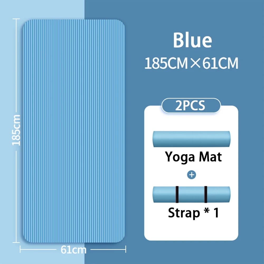 8mm NBR Yoga Mat with Carrying Strap