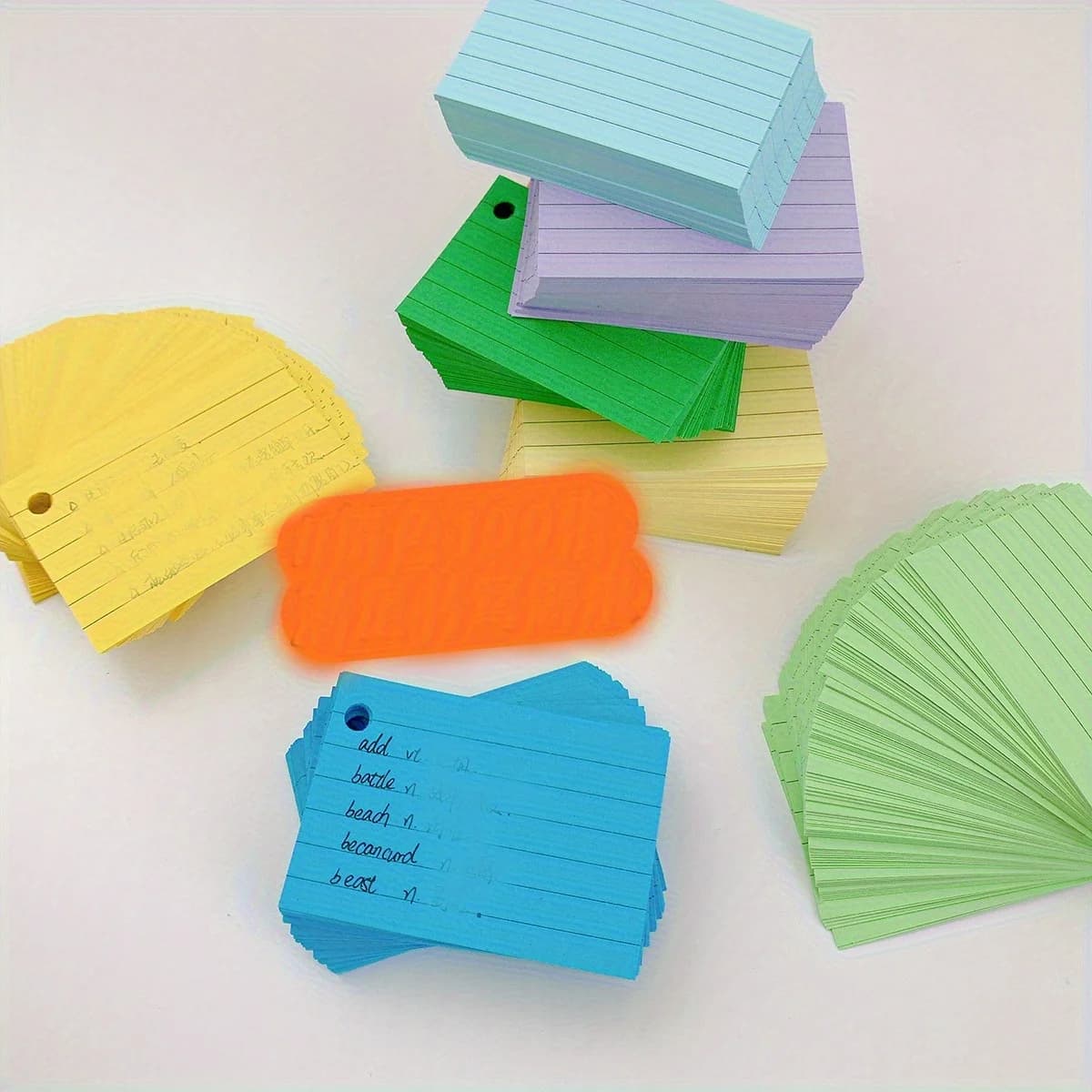 Lined Colored Index Cards, 500-Sheet Pack