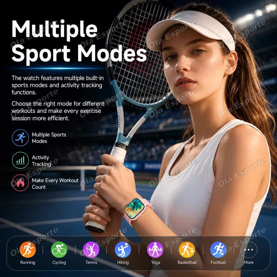 Smart Watch For Android IOS Watches 2.01inch HD Display Bluetooth Call Message Alert Music Sports Mode Smartwatch Men Women HW12