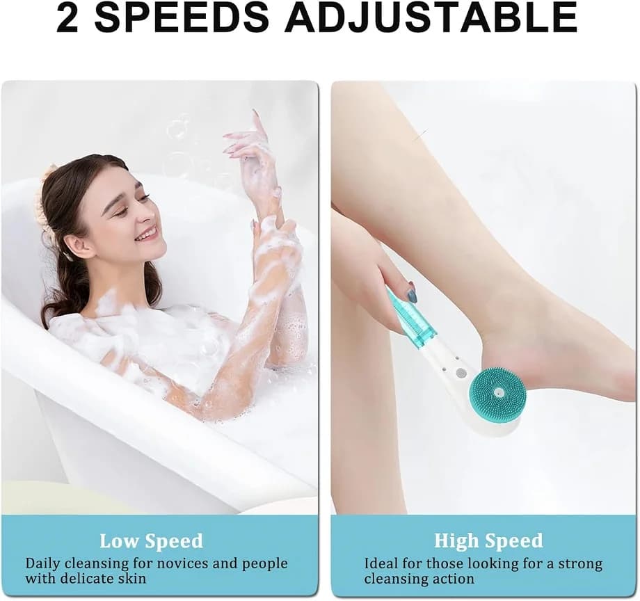 Electric Shower Brush with Soap Dispenser