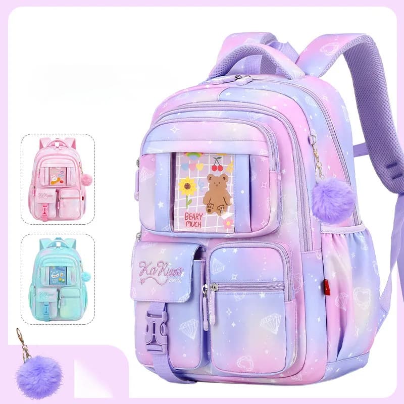 Lightweight Water Resistant School Backpack for Girls
