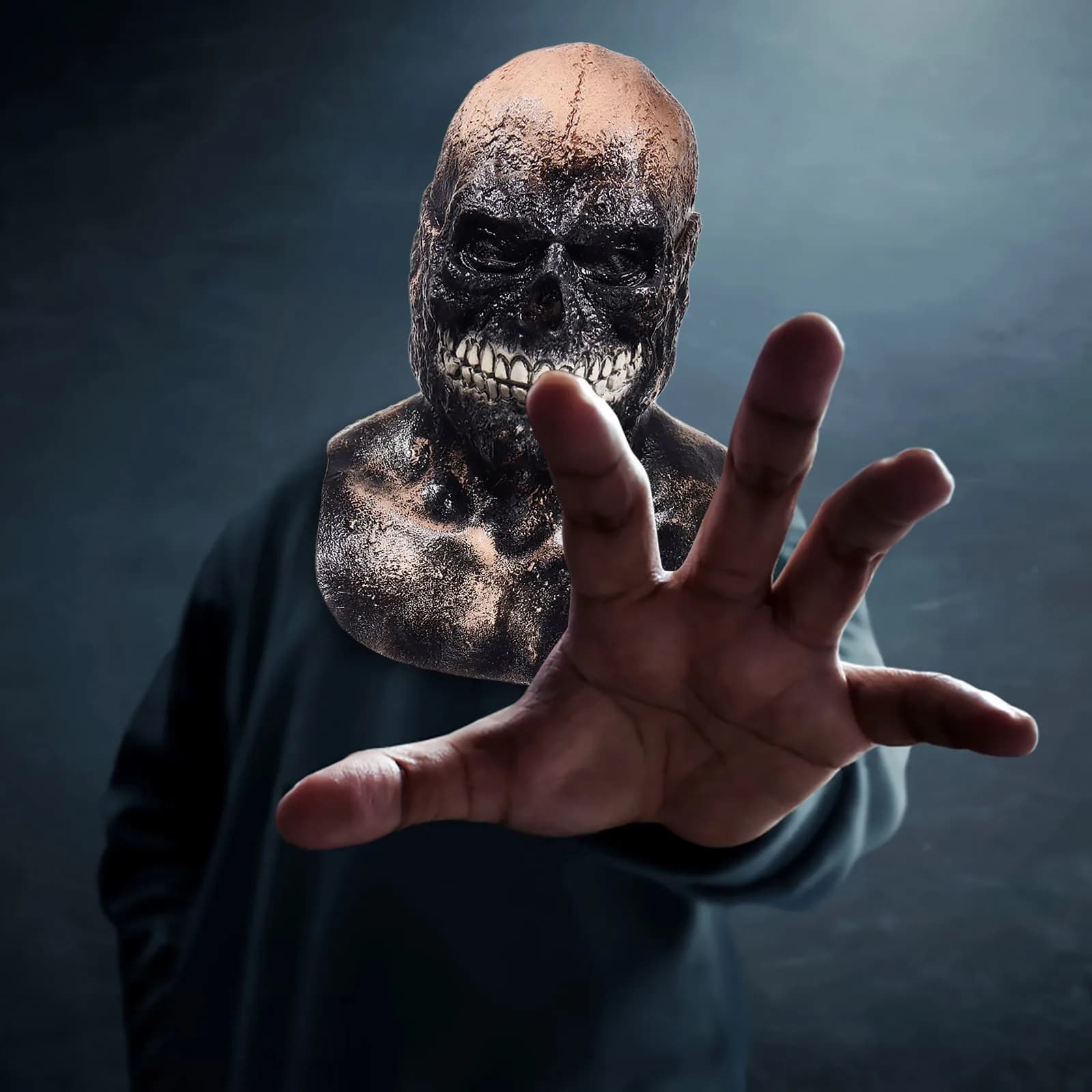 Halloween Skull Mask, Creepy Biochemical Mask, Latex Skeleton Mask, Scary Masks for Adults Costume Party