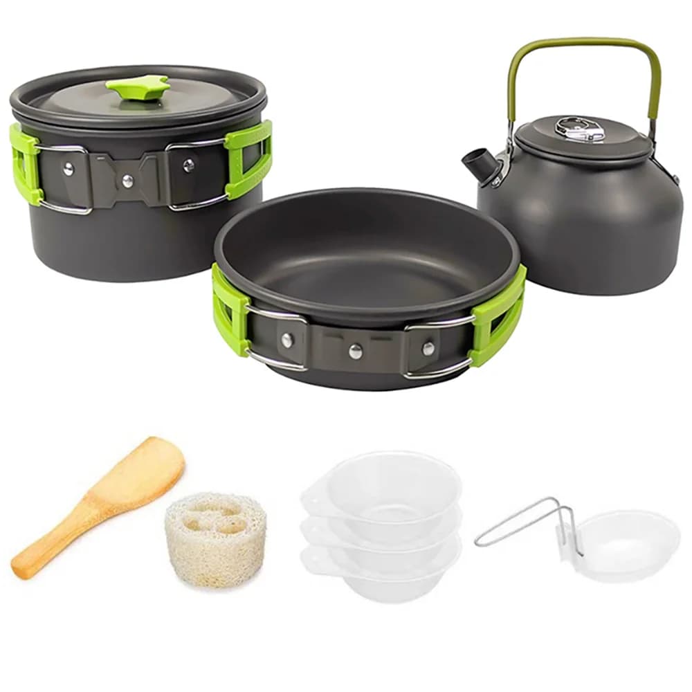 Aluminum Camping Cookware Set for 2-3 People