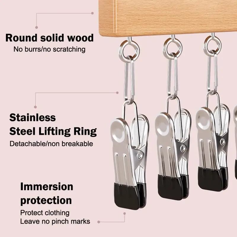 Closet Organizer With 10/12 Clips, Space Saving Hanging Closet Organizer, Space-Saving Hat Scarf Clothespins