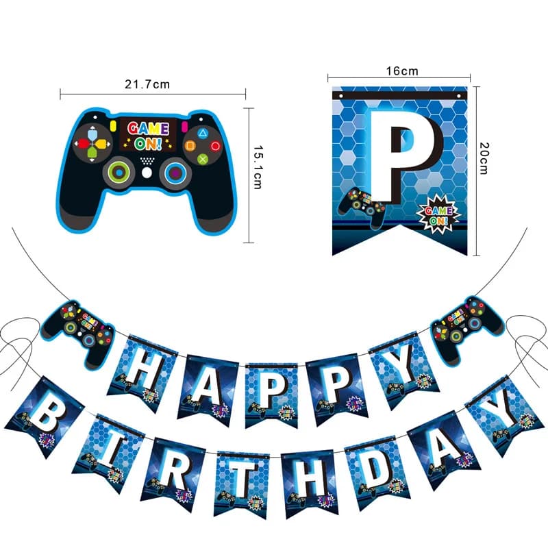 Game Team Anniversary Party Banner Pennants