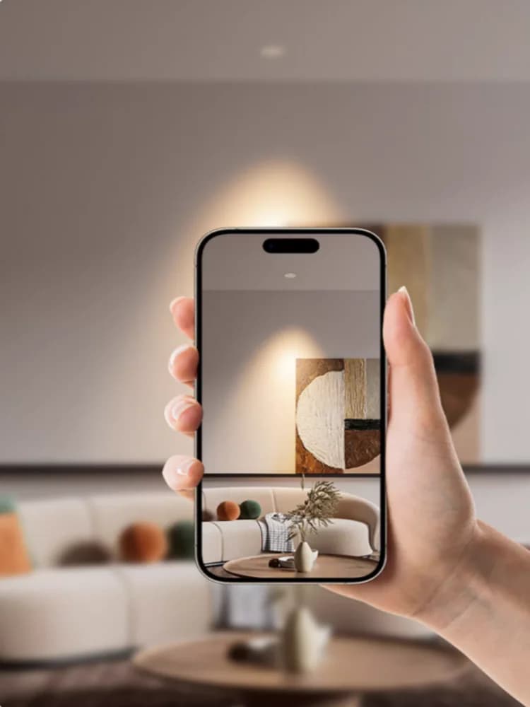 LED embedded household small-hole light-emitting cross-light beam spot lamp anti-glare non-centralized lamp