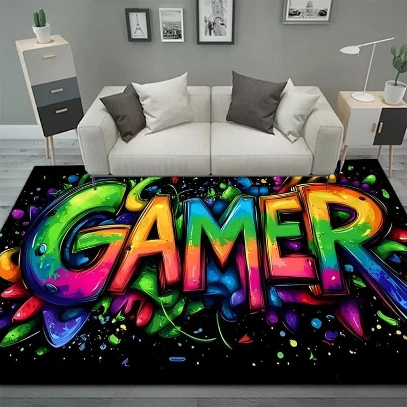 Gaming Controller Design Flannel Rug