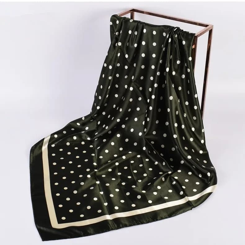 Head Scarf Women Luxury Brand 90×90cm Silk Square Scarf Satin Bandana Cheveux Soft Neckerchief Hijab Hair Scarves For Ladies