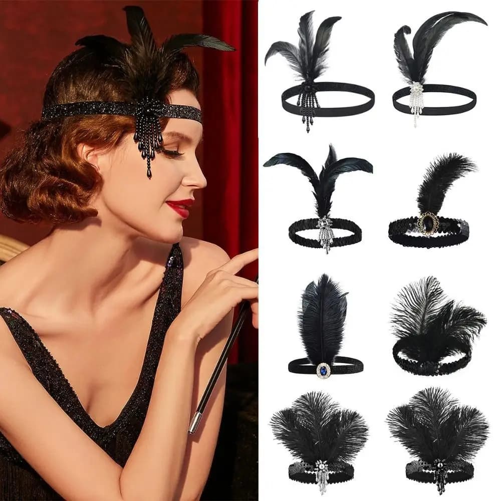 Rhinestone Feather Headband