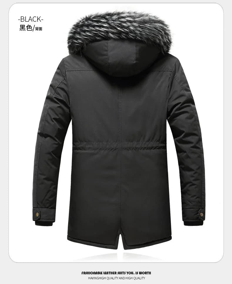 Men's Winter Wool-Lined Parka Jacket