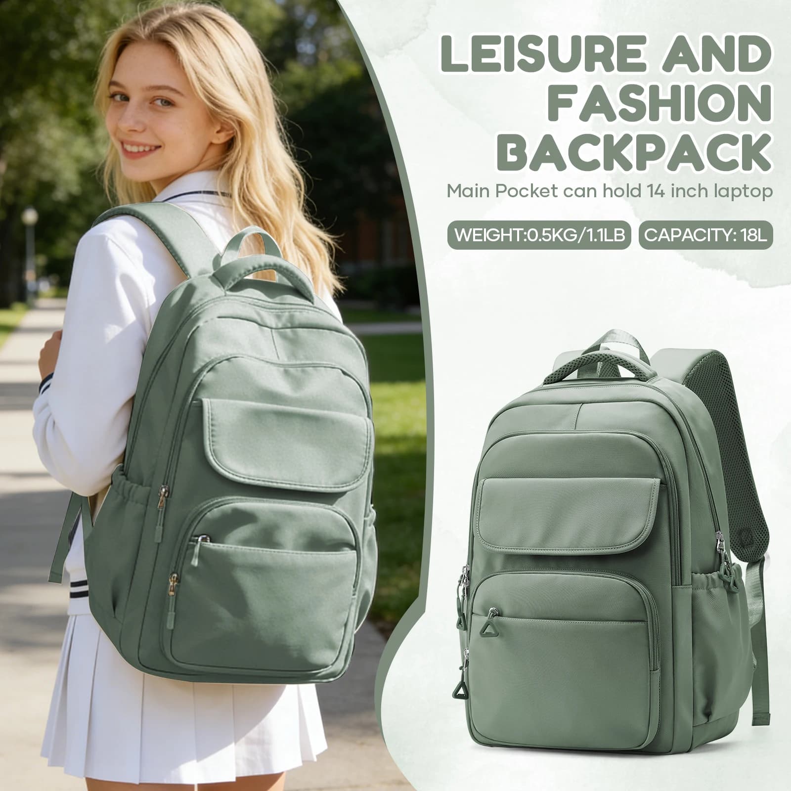 School Backpack with Laptop Compartment