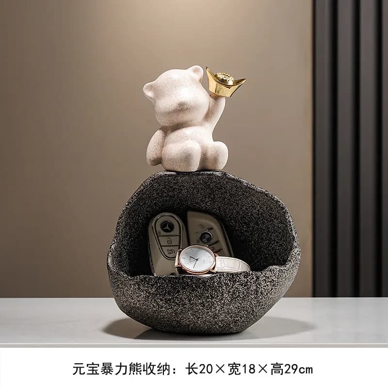 Kitchen Desk Storage Holder for Towel and Trinket Display