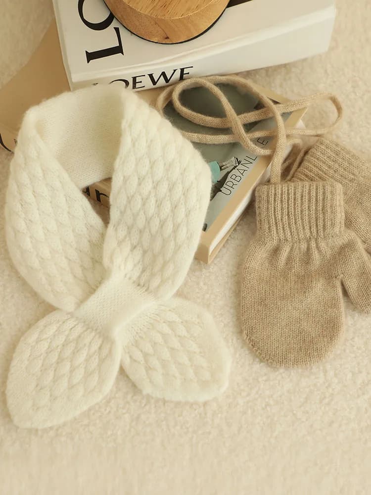 Baby Cashmere Knitted Mittens for Toddlers