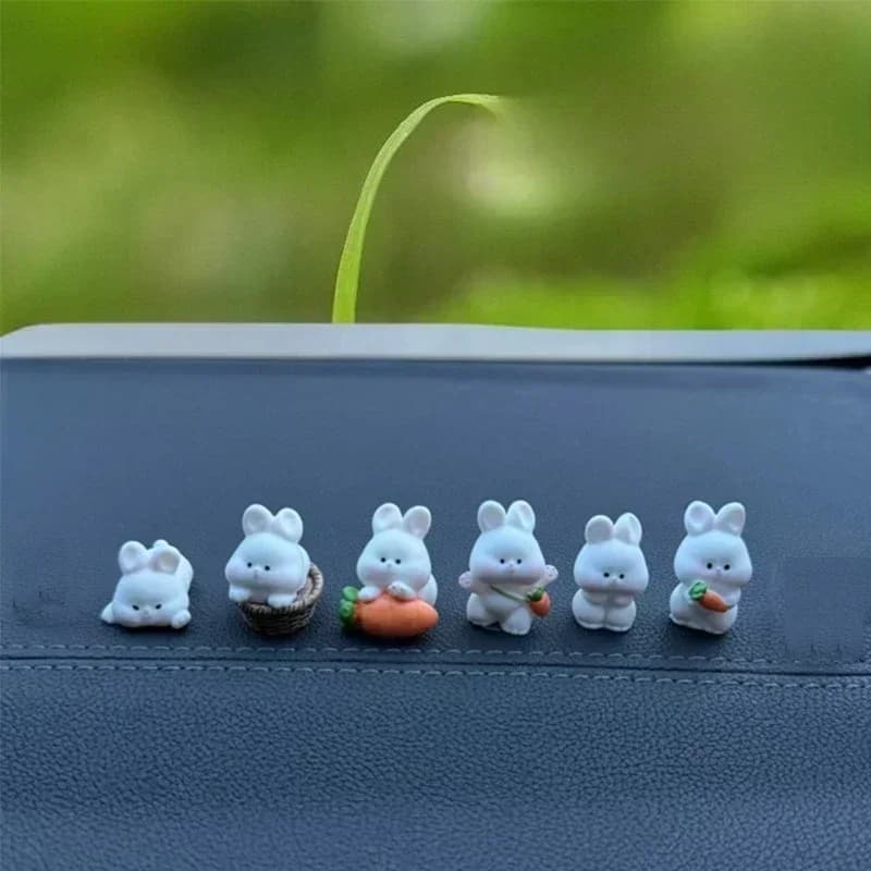 Cute Bunny Car Center Console Decorations