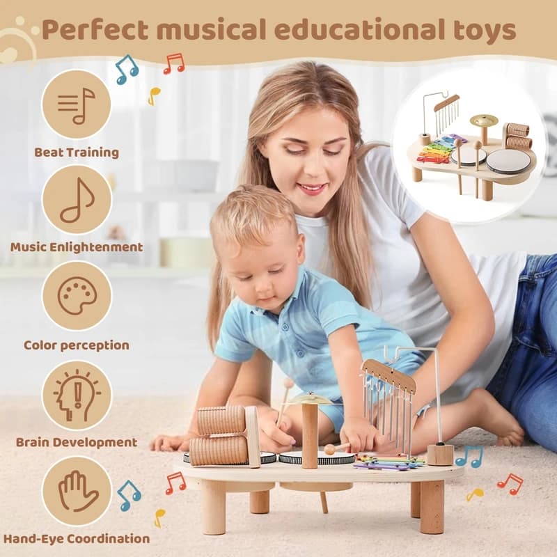 Wooden Montessori Musical Toy Set