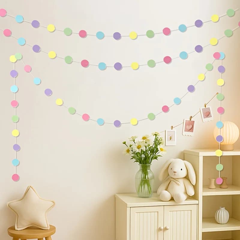 Pastel Circle Paper Garlands