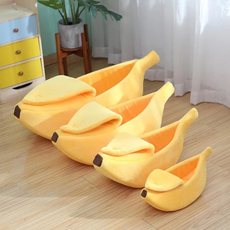 Banana-Shaped Cat Bed House