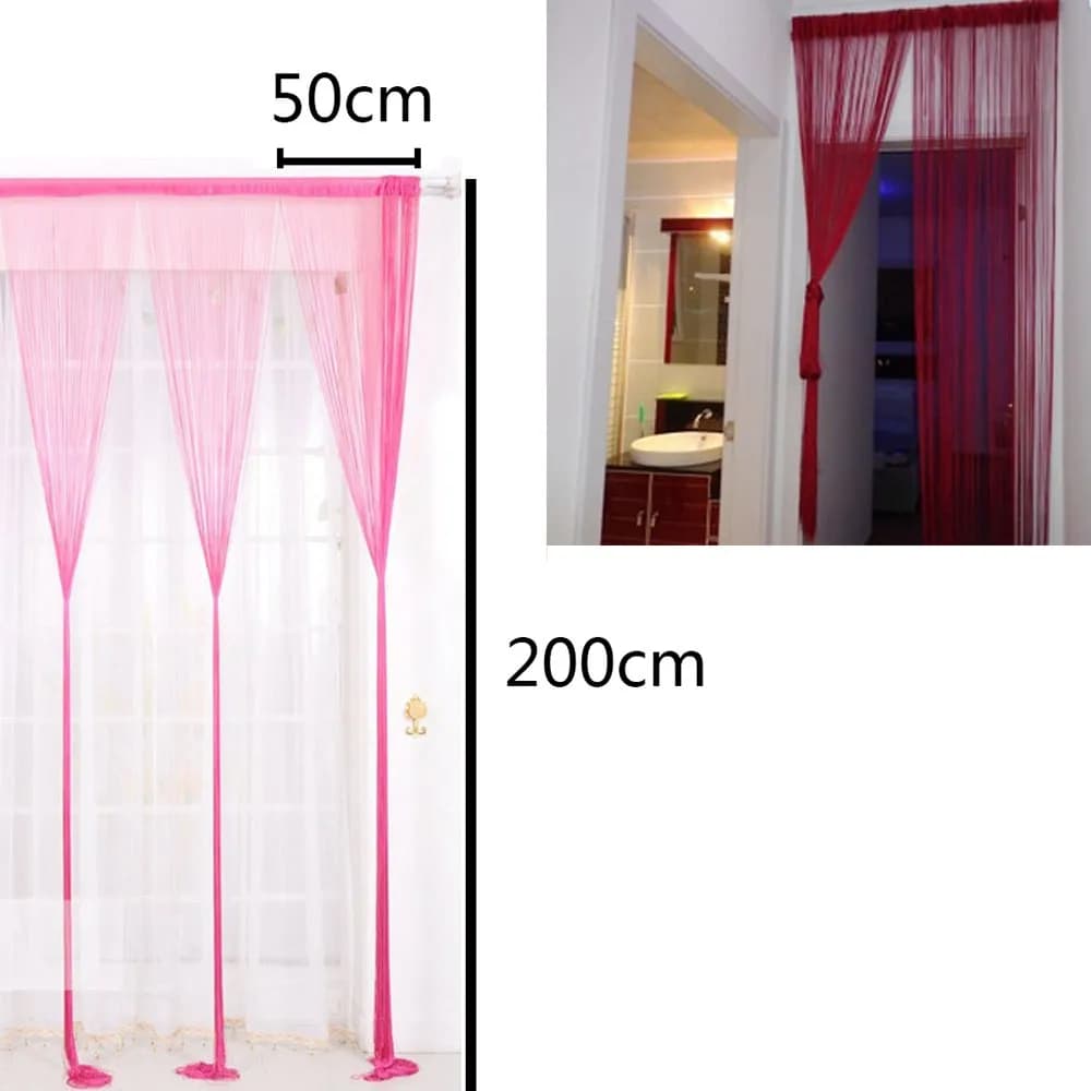 String Curtain Panel With Tassel Fringe