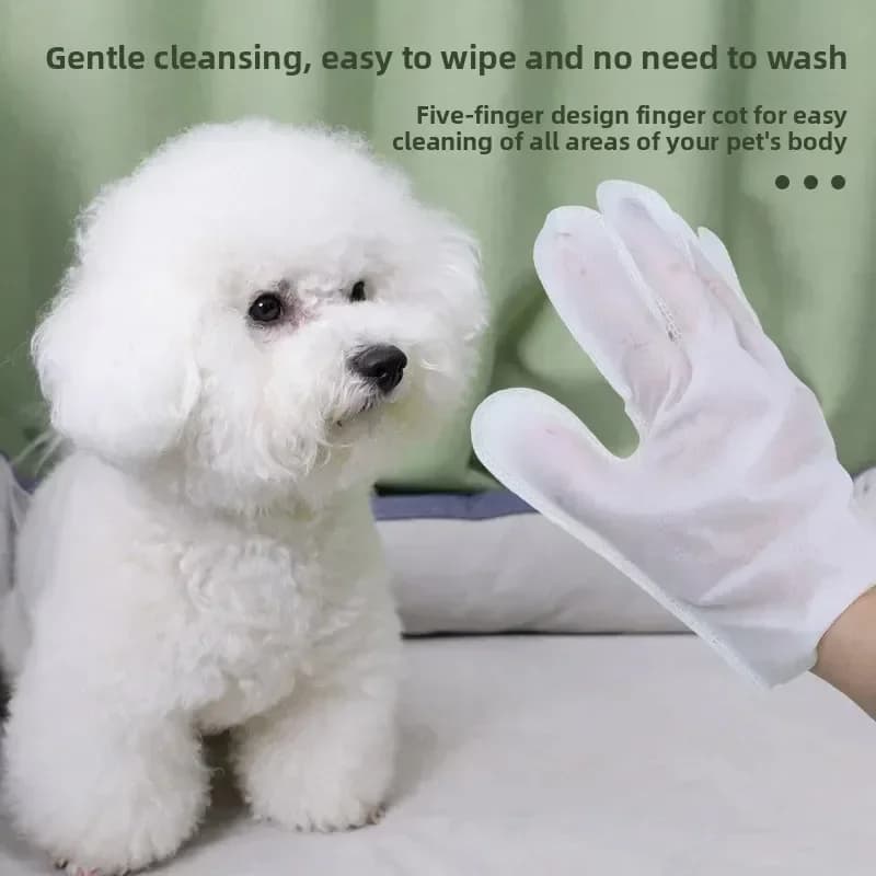 Pet Disposable Glove Wipes for Dogs and Cats