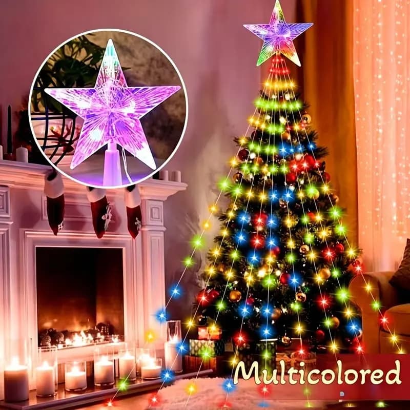 Christmas Tree Waterfall String Lights