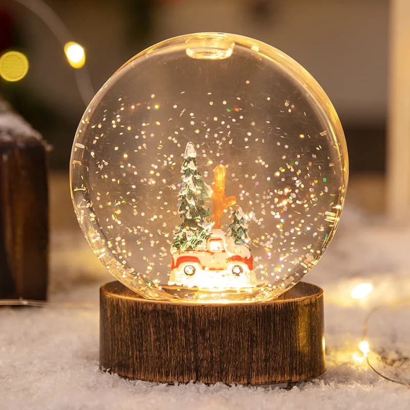 Illuminated Crystal Ball Night Light Wind Lamp