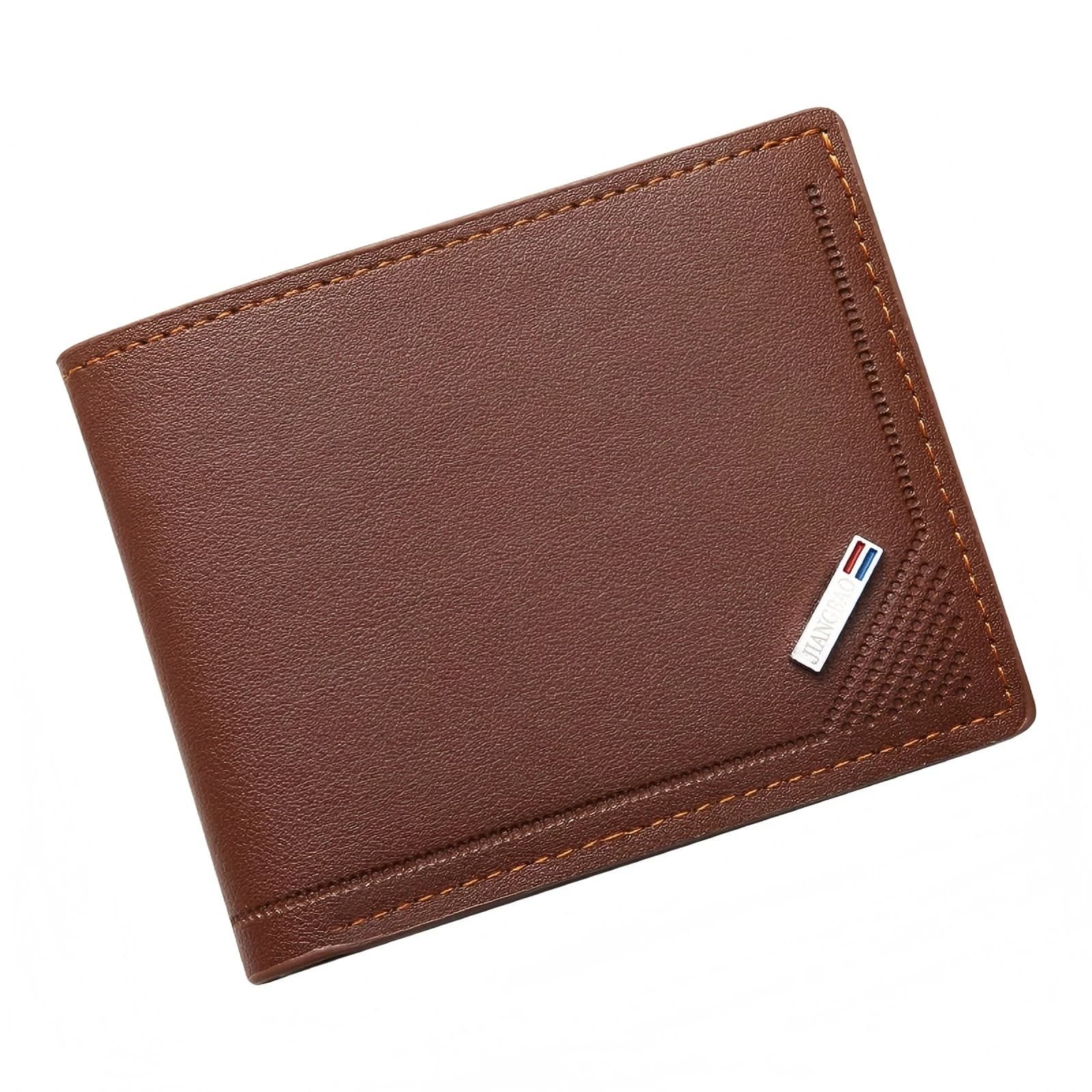 Slim Wallets for Men Money Clip Men's Youth Luxury Short Leather Card Holder Thin Minimalist Bifold Man Wallet