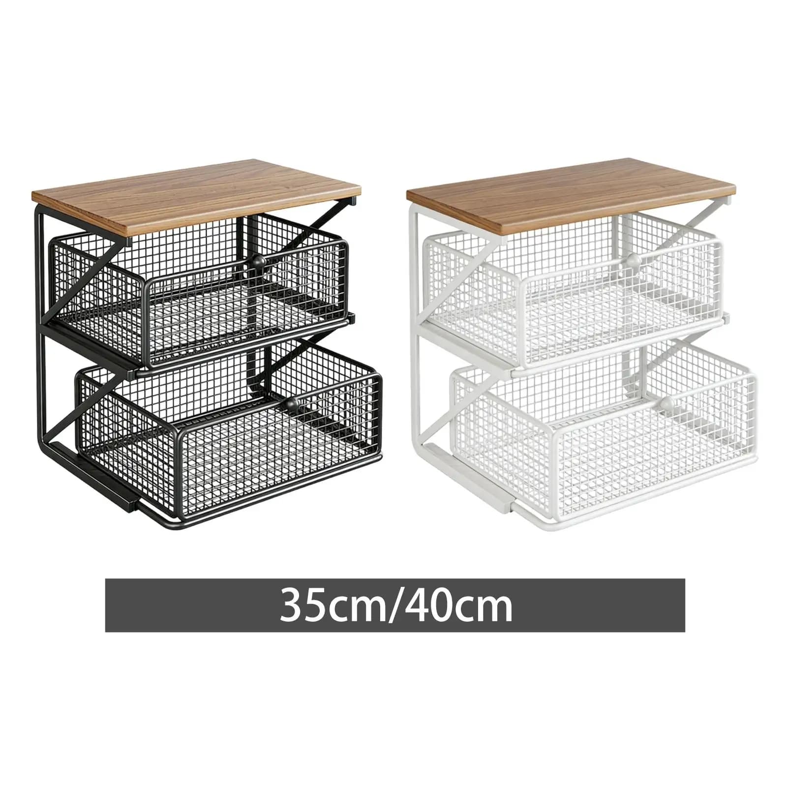 Coffee Counter Shelf Organizer with Drawer