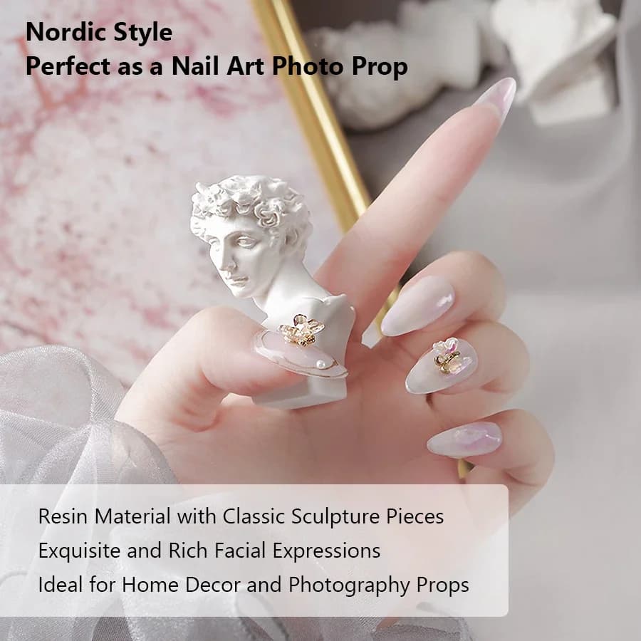 Nail Art Mini Artistic Statue, Nail Photo Props Tools,  Gel Nail Polish Tips Display Photography Tool