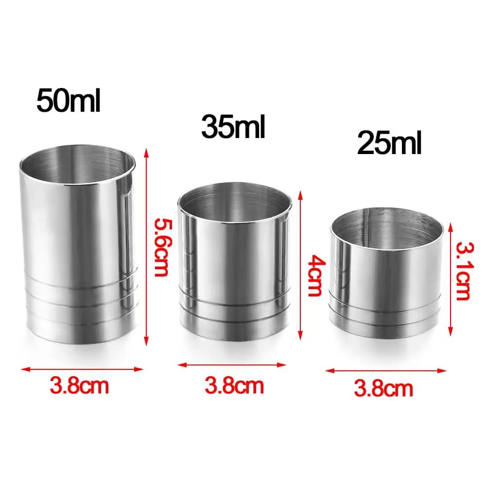 Stainless Steel Cocktail Measuring Cups Set