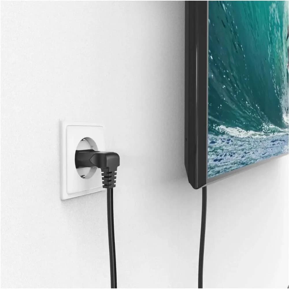EU Power Extension Cord Anged European AC Power Extension Cord Europe 2-prong Power Lead Male to Female Extension Cable Wire