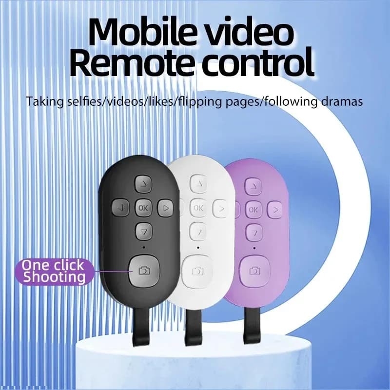 Bluetooth Remote Camera Video Controller Universal Remote Control For Tiktok Movie Page Turning For iPhone Android Mobile Phone