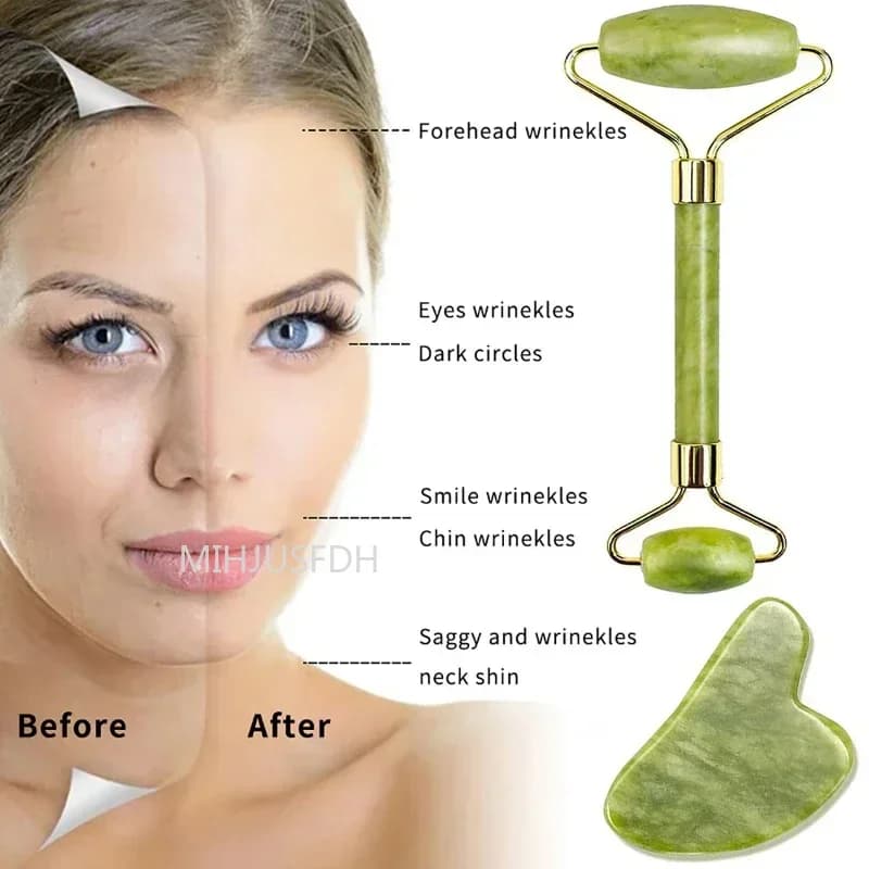 Jade Roller Massager Double-End Gua Sha
