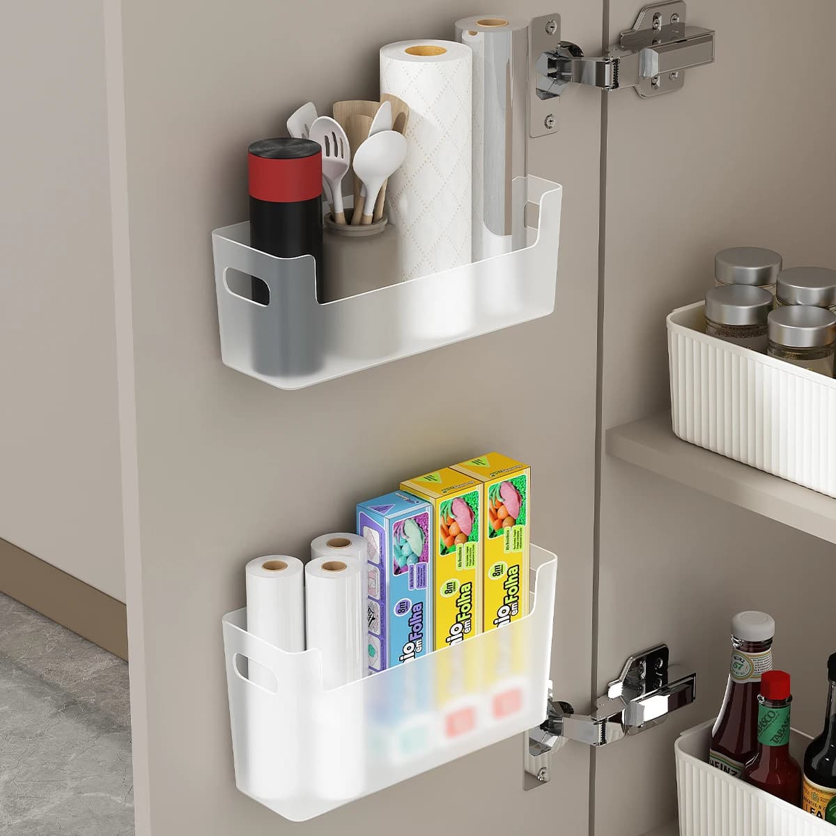 Wall-Mounted Storage Cabinet with Door Box