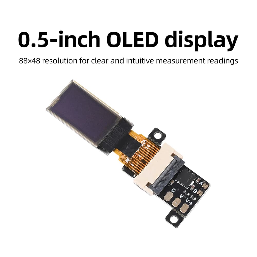 Ultra Thin Mini OLED Digital Voltmeter DC 0-30V 0.5 Inch OLED Display 12Bit ADC High Precision Voltage Meter 5Hz/10Hz Adjustable
