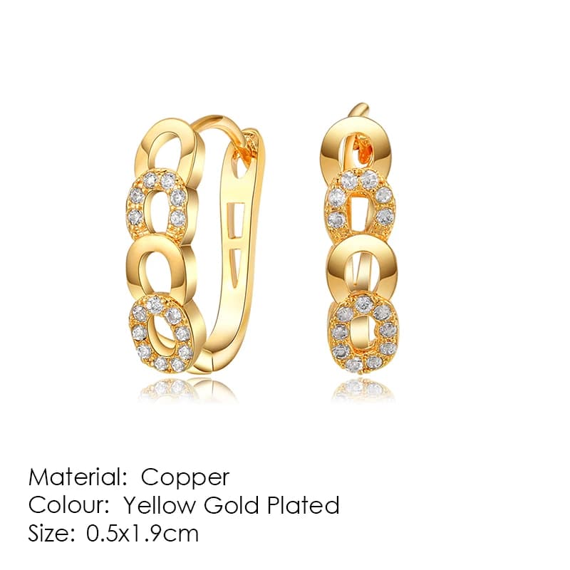 Classic Six-Claw Cubic Zirconia Stud Earrings